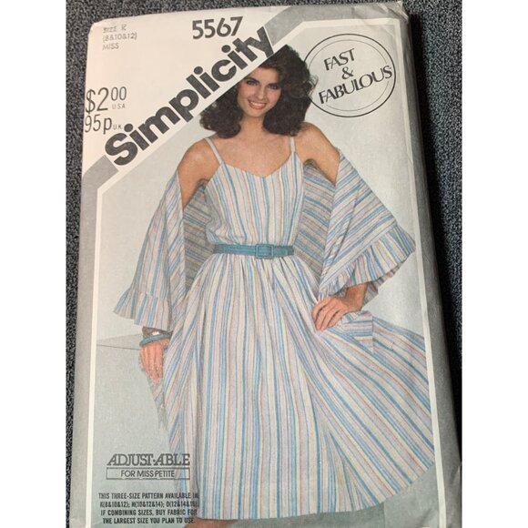 Simplicity Misses Dress Sewing Pattern sz 8 10 12 5567 - uncut - Picture 4 of 4